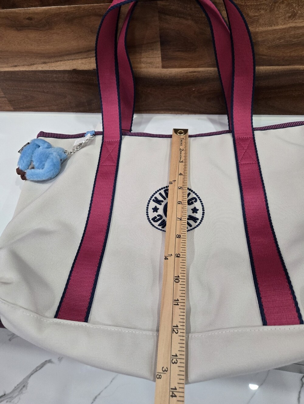 Kipling Tote Bag Beige & Pink Large PARK - Picture 15 of 15